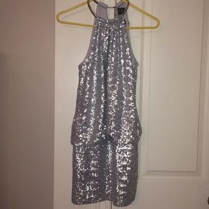 Laundry Siver Sequin Dress